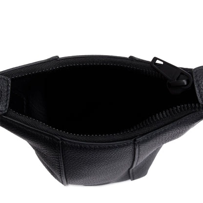 Balenciaga Black Leather Hourglass Phone Holder Crossbody Bag