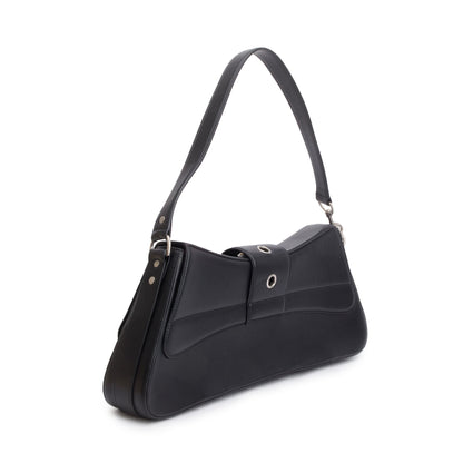 Balenciaga Black Leather Large Lindsay Shoulder Bag