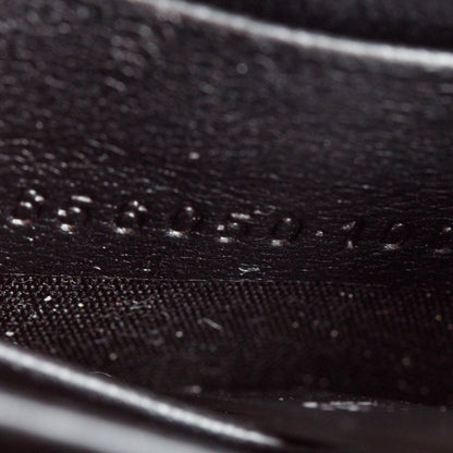 Balenciaga Black Monochrome Croc-Embossed Leather Hourglass Chain Wallet