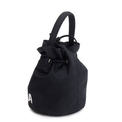 Balenciaga Black Nylon Wheel XS Drawstring Bucket Bag