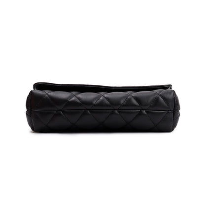 Balenciaga Black Quilted Nappa Leather Medium Touch B Shoulder Bag
