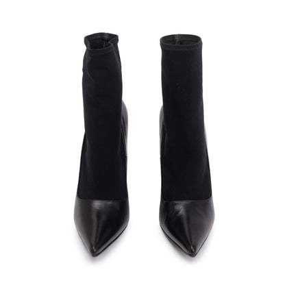 Balenciaga Black Spandex & Leather Knife 110 Bootie , Size 36