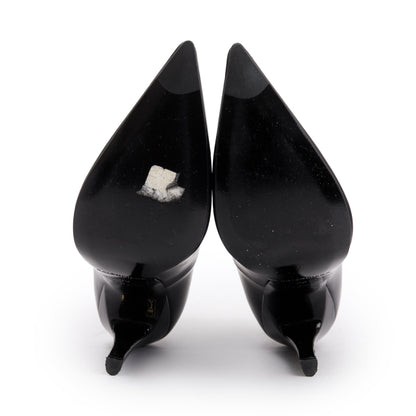 Balenciaga Black Spandex & Leather Knife 110 Bootie , Size 36