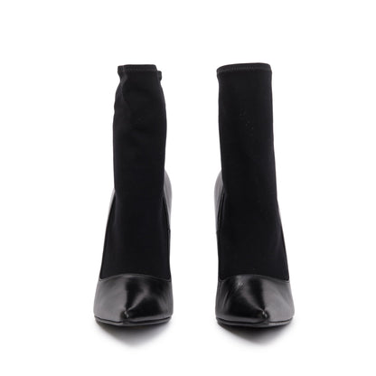 Balenciaga Black Spandex & Leather Knife 110 Bootie , Size 36