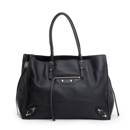 Balenciaga Black Veau Papier B4 Zip Around Tote