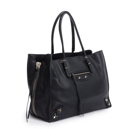 Balenciaga Black Veau Papier B4 Zip Around Tote