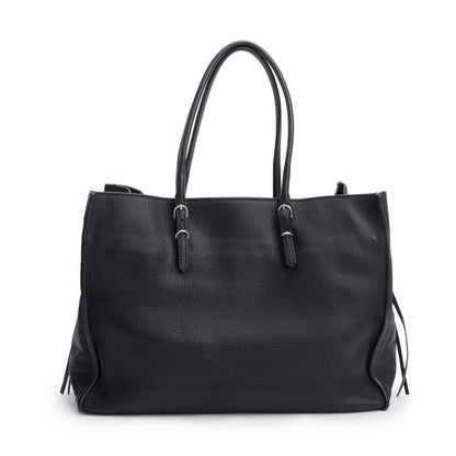 Balenciaga Black Veau Papier B4 Zip Around Tote