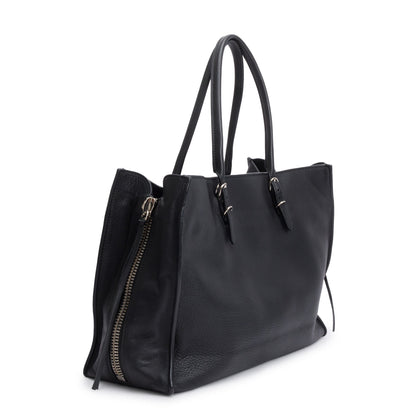 Balenciaga Black Veau Papier B4 Zip Around Tote