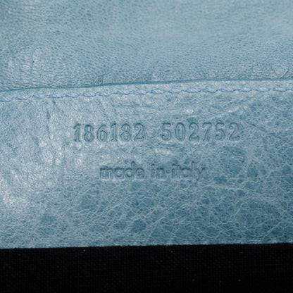 Balenciaga Blue Agneau Leather Giant 12 Envelope Clutch