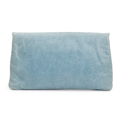Balenciaga Blue Agneau Leather Giant 12 Envelope Clutch