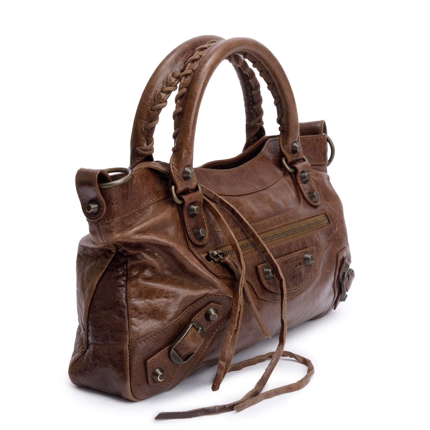 Balenciaga Brown Agneau Leather Le City Small Bag