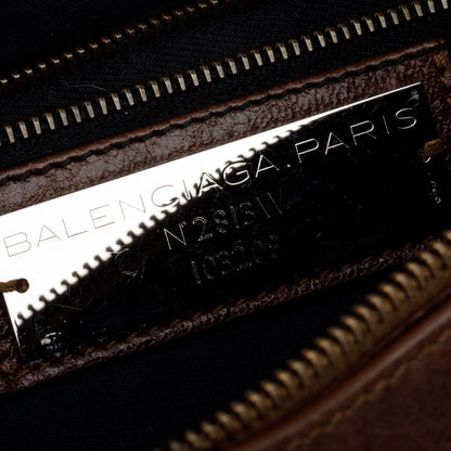 Balenciaga Brown Agneau Leather Le City Small Bag