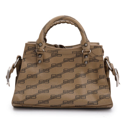 Balenciaga Brown BB Monogram Canvas Neo Cagole Classic XS City Bag
