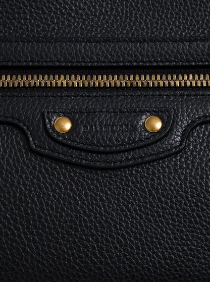 BALENCIAGA CALFSKIN LEATHER NEO CLASSIC SHOULDER BAG
