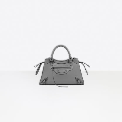 BALENCIAGA NEO CLASSIC SMALL TOP HANDLE BAG IN GREY
