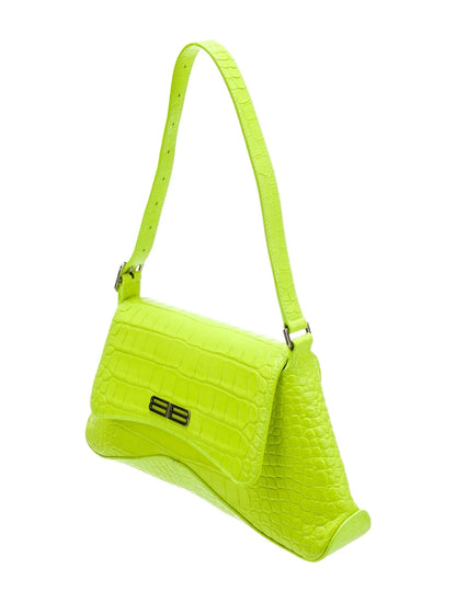 BALENCIAGA CROC EMBOSSED CALFSKIN MEDIUM XX FLAP BAG
