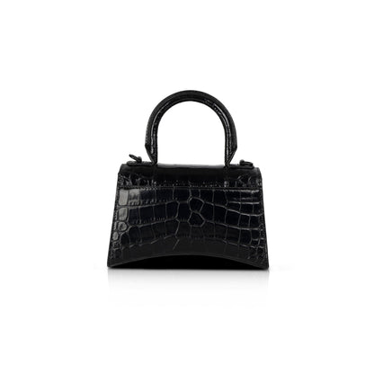 Balenciaga Croc-Embossed Graffiti Hourglass XS Top Handle Bag