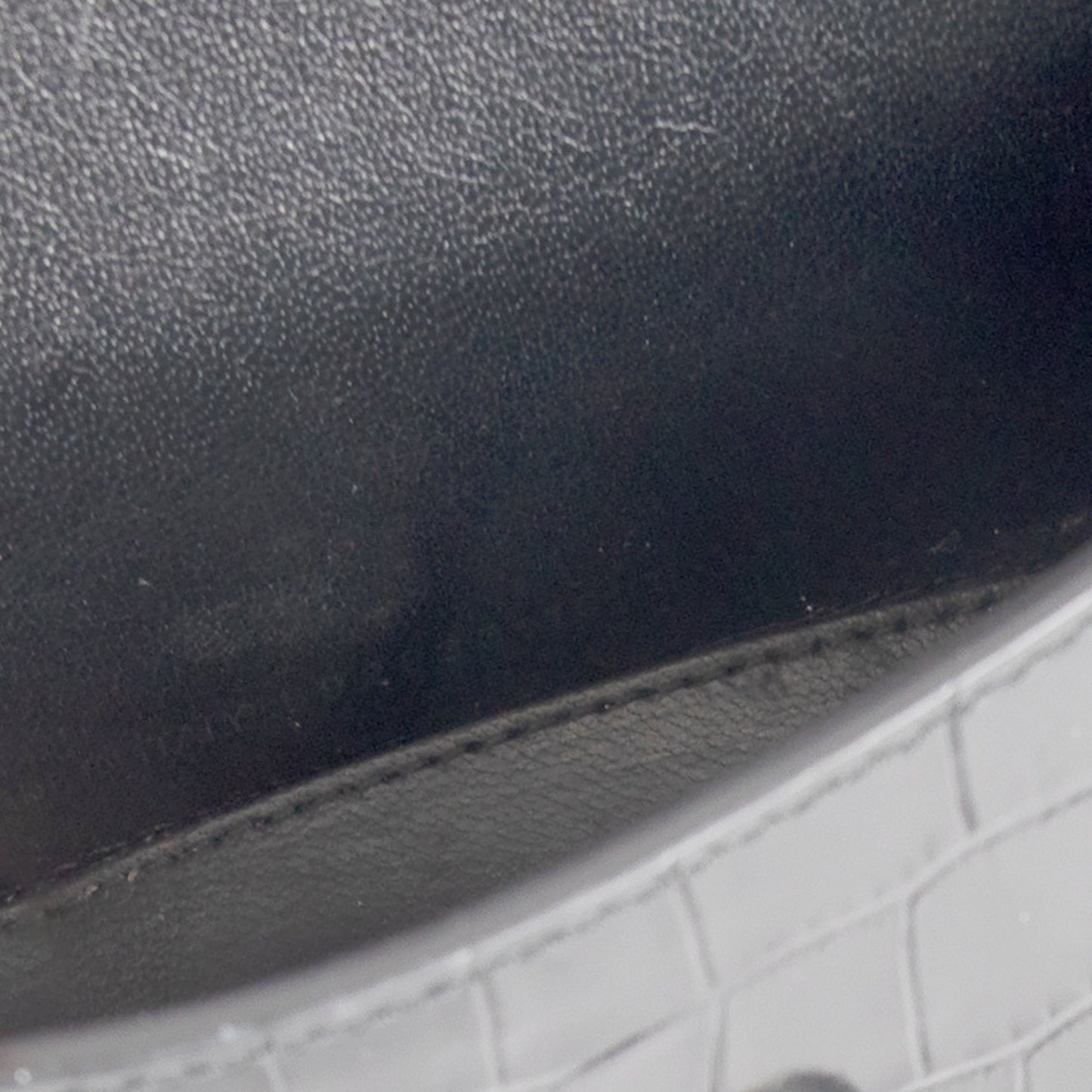 Balenciaga Croc-Embossed Graffiti Hourglass XS Top Handle Bag