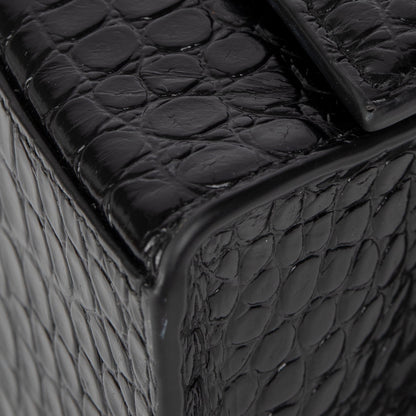 Balenciaga Croc-Embossed Hourglass Medium Top Handle Bag