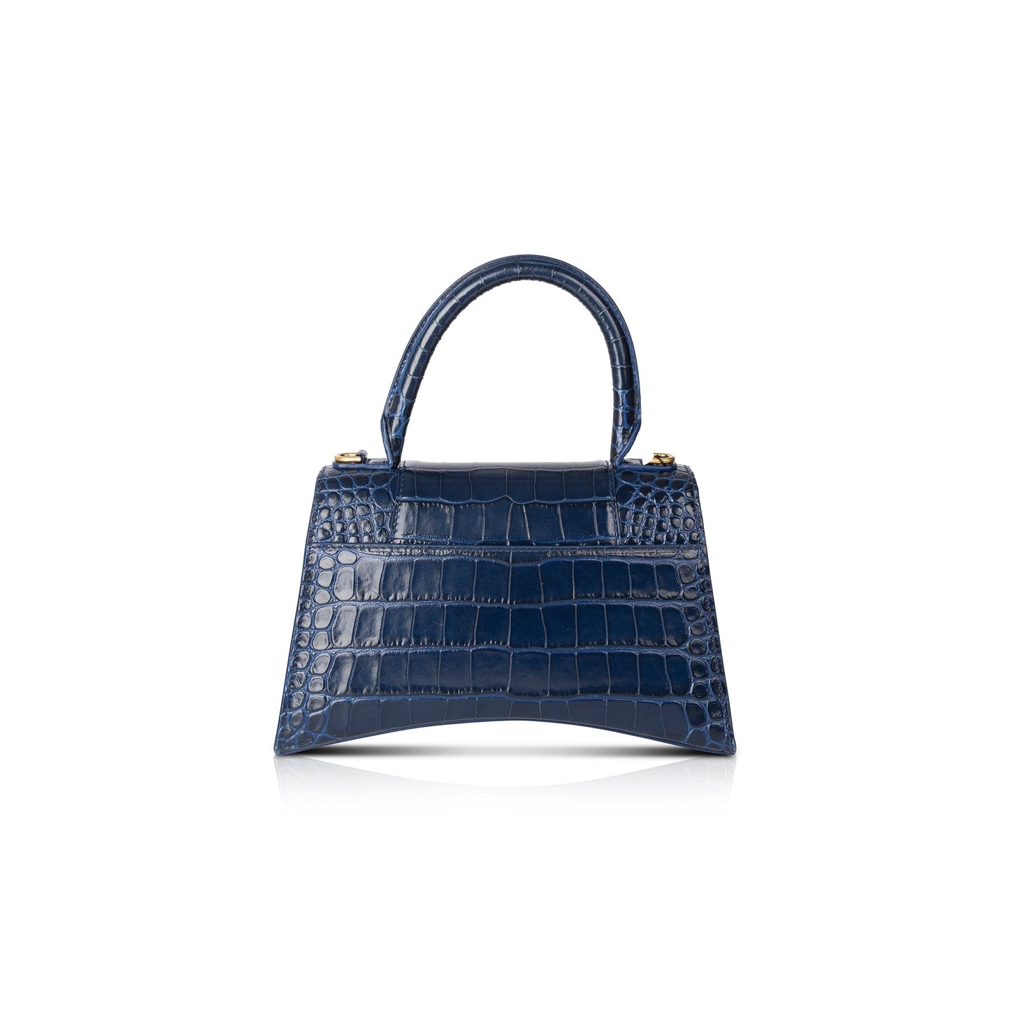 Balenciaga Croc-Embossed Hourglass Small Top Handle Bag