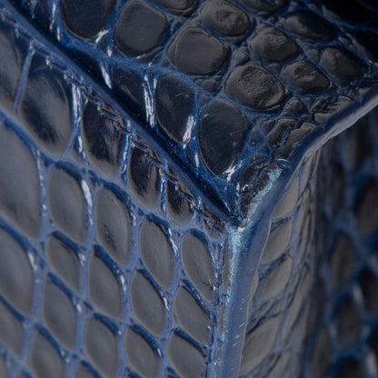 Balenciaga Croc-Embossed Hourglass Small Top Handle Bag
