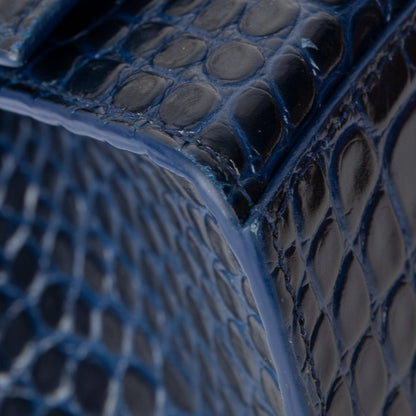 Balenciaga Croc-Embossed Hourglass Small Top Handle Bag