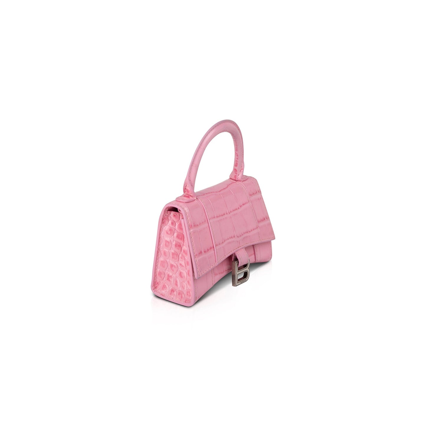Balenciaga Croc-Embossed Mini Hourglass Bag