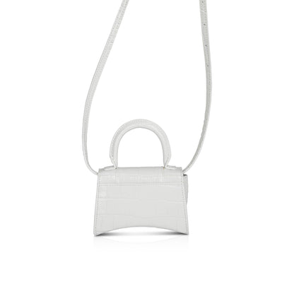 Balenciaga Croc-Embossed Mini Hourglass Bag