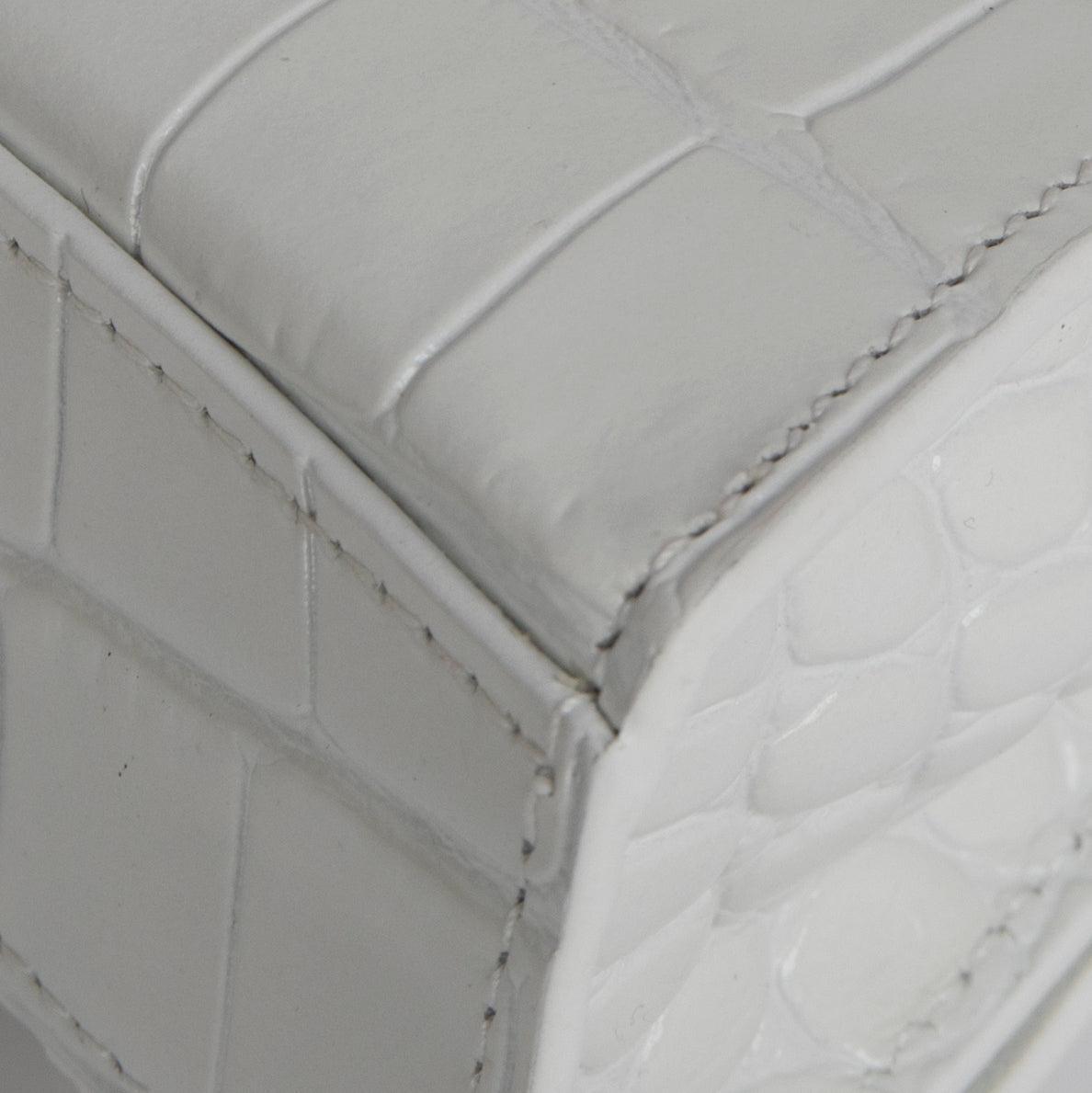 Balenciaga Croc-Embossed Mini Hourglass Bag