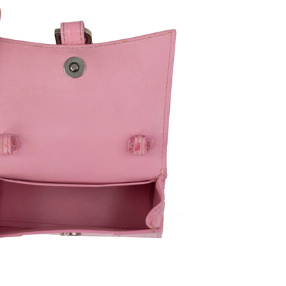 Balenciaga Croc-Embossed Mini Hourglass Bag