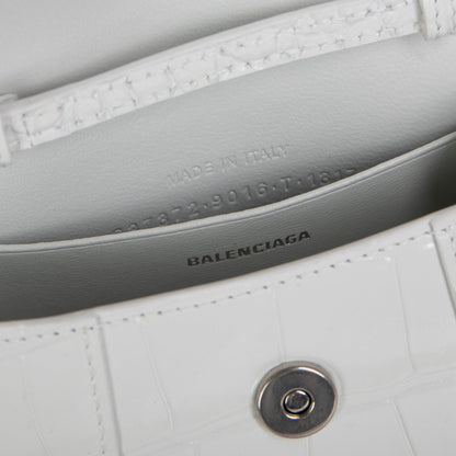 Balenciaga Croc-Embossed Mini Hourglass Bag