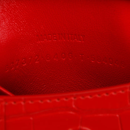 Balenciaga Croc-Embossed Mini Hourglass Bag