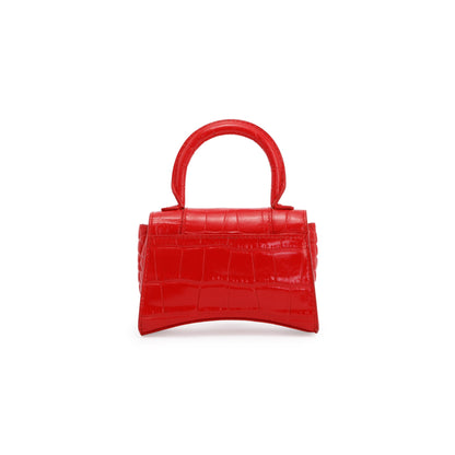 Balenciaga Croc-Embossed Mini Hourglass Bag