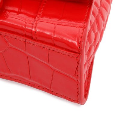 Balenciaga Croc-Embossed Mini Hourglass Bag