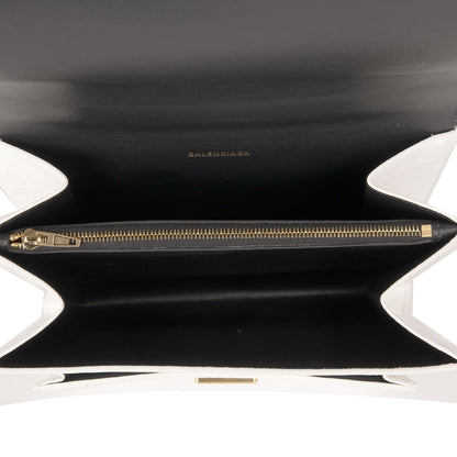 Balenciaga Croc-Embossed Sharp S Chain Bag