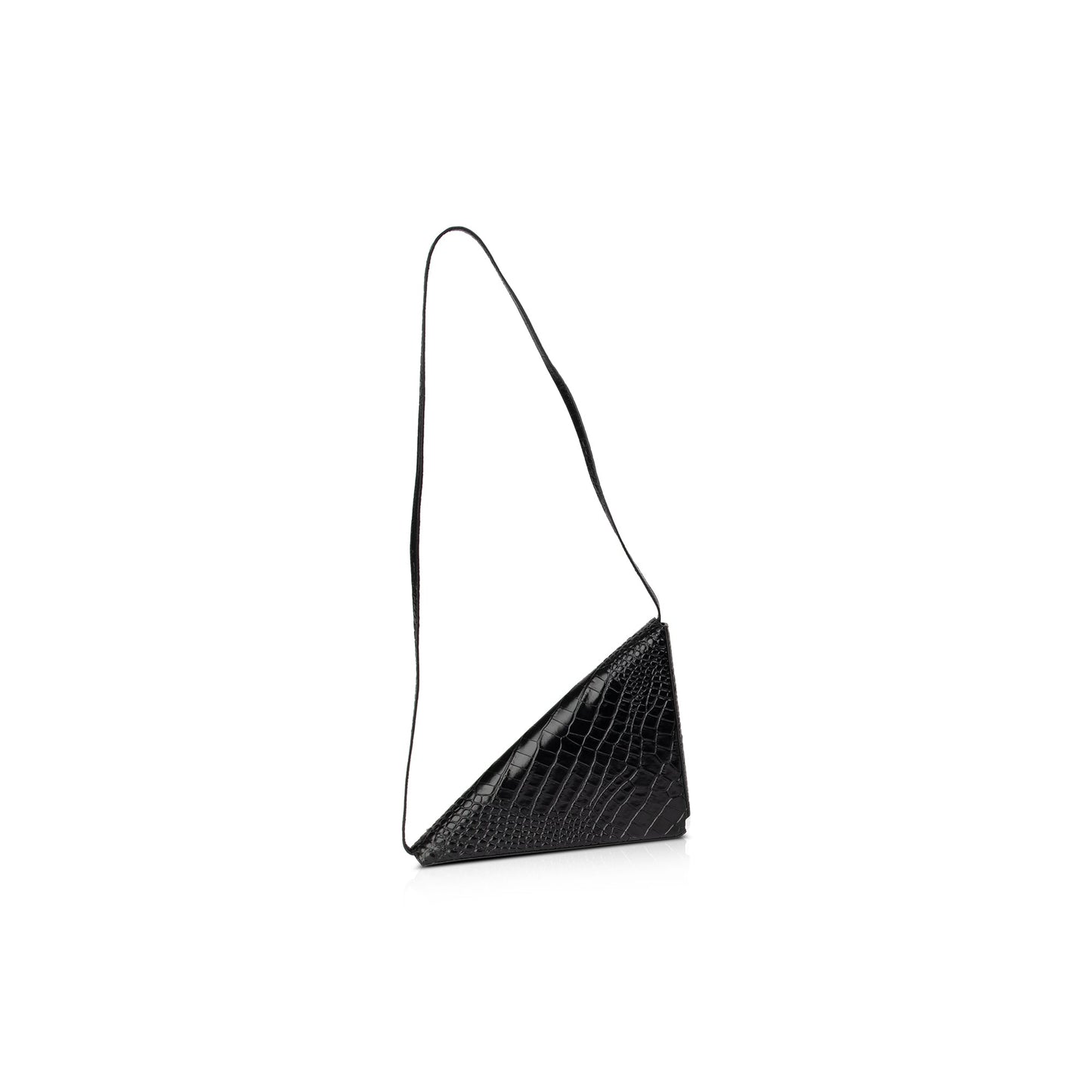 Balenciaga Croc-Embossed Triangle Bag