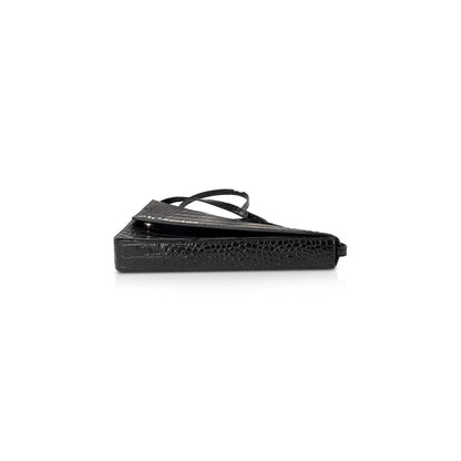 Balenciaga Croc-Embossed Triangle Bag