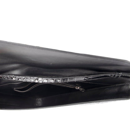 Balenciaga Croc-Embossed Triangle Bag
