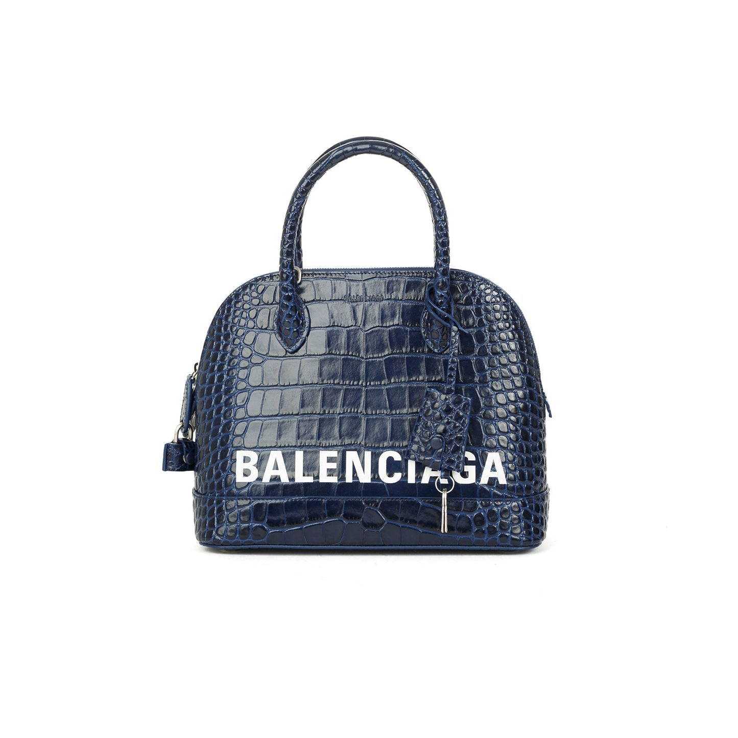 Balenciaga Croc Embossed Ville S Top Handle Bag