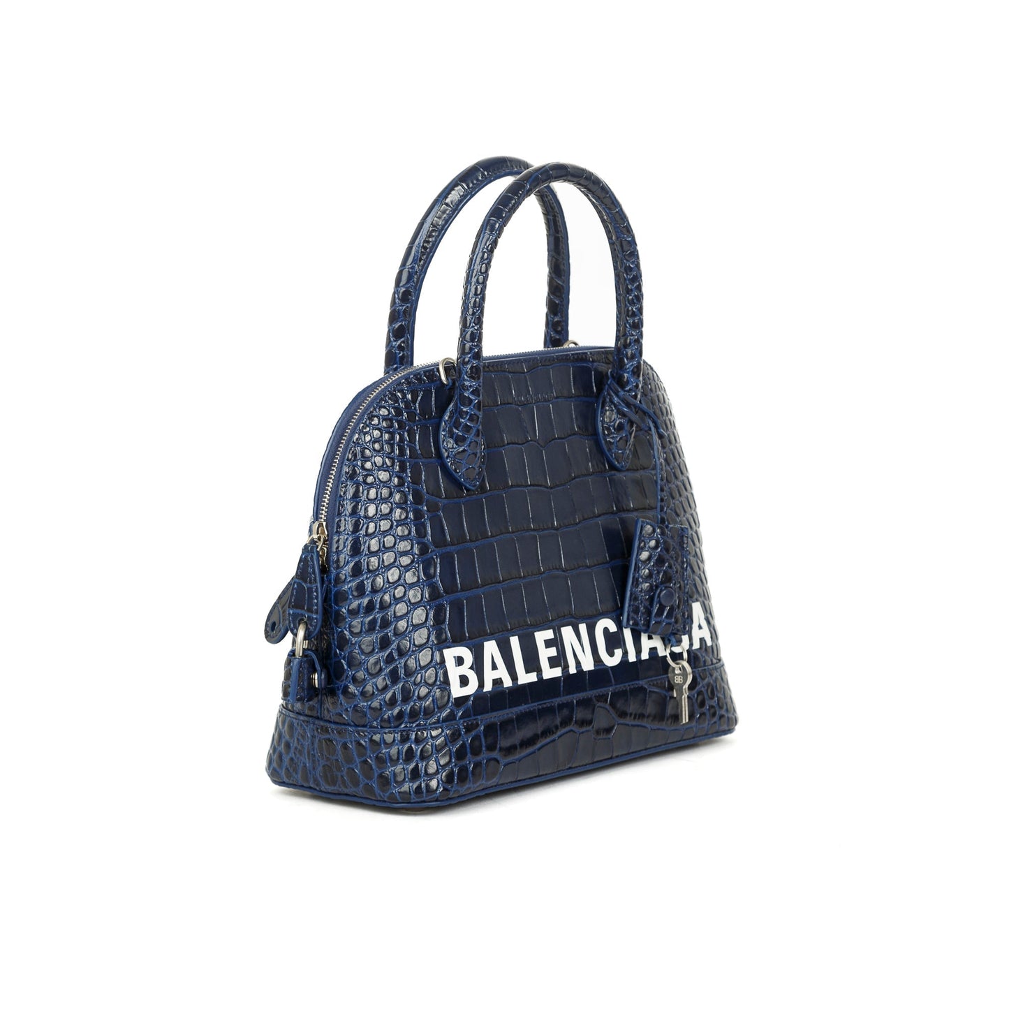 Balenciaga Croc Embossed Ville S Top Handle Bag