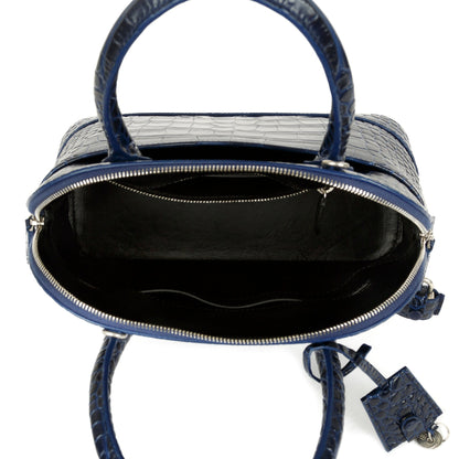 Balenciaga Croc Embossed Ville S Top Handle Bag