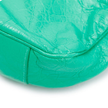 Balenciaga Green Arena Calfskin Leather Le Cagole XS Shoulder Bag