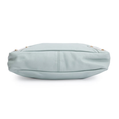 Balenciaga Green Town Metal Plate Flat Studs City Bag