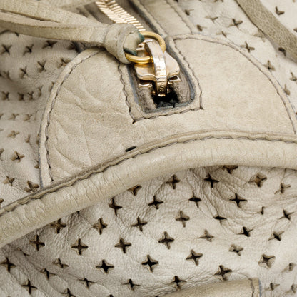 Balenciaga Grey Agneau Leather Laser Cut Cross Classic City Bag