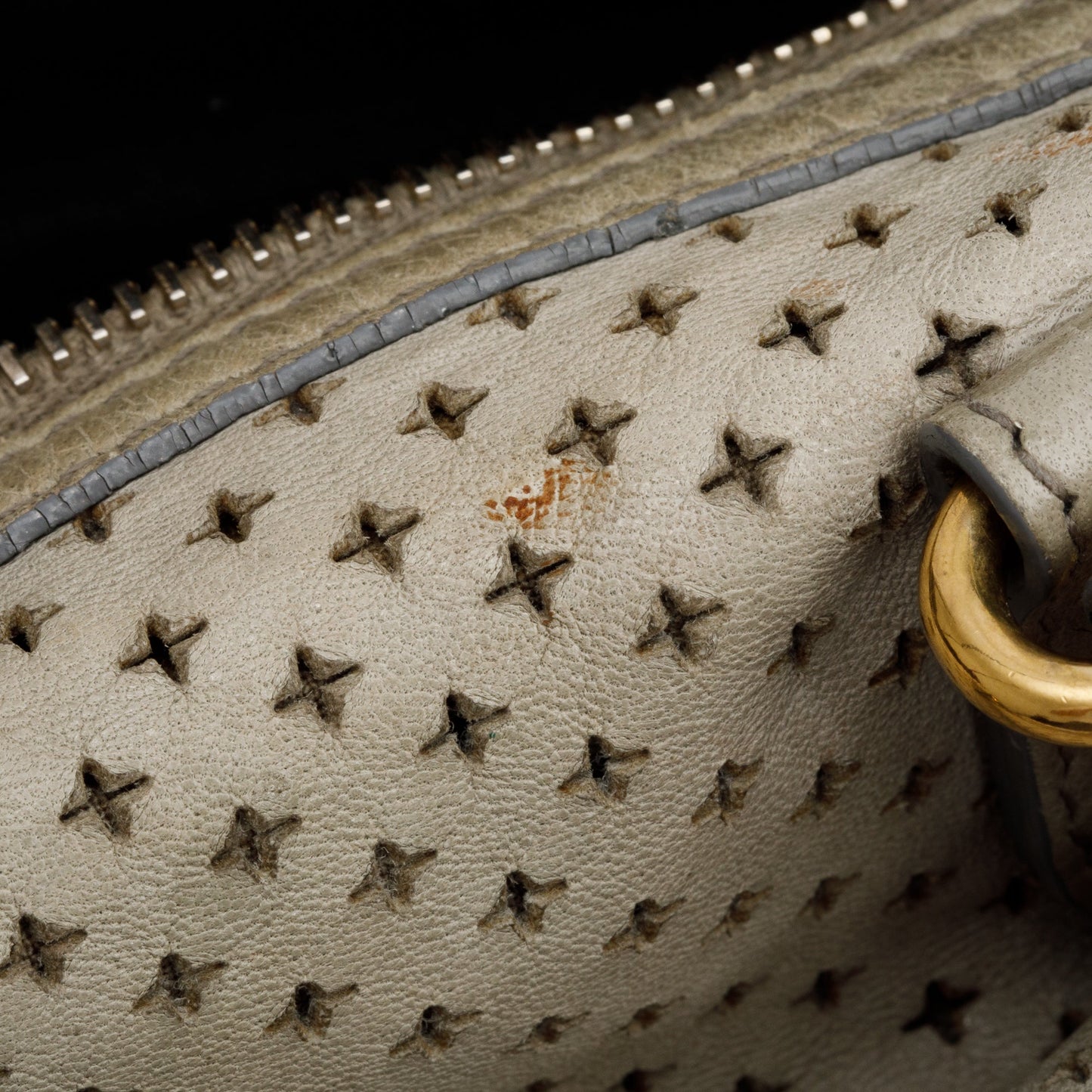 Balenciaga Grey Agneau Leather Laser Cut Cross Classic City Bag