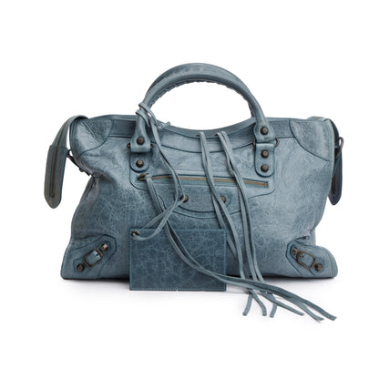Balenciaga Grey Agneau Leather Le City Medium Bag