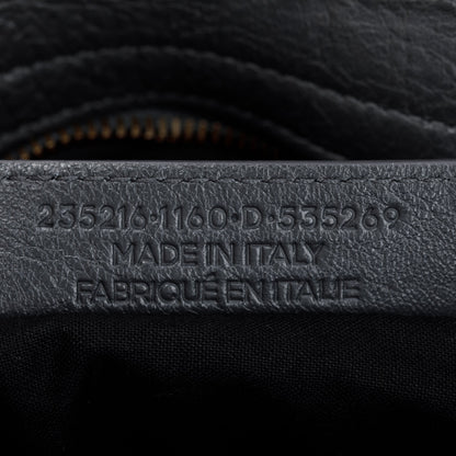 Balenciaga Grey Agneu Leather Motocross Classic City Velo Bag