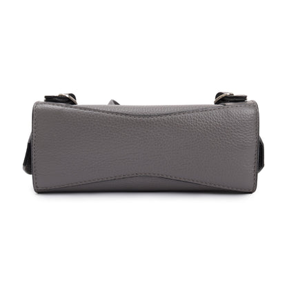 Balenciaga Grey Calfskin Leather Nano Neo Classic Top Handle Bag