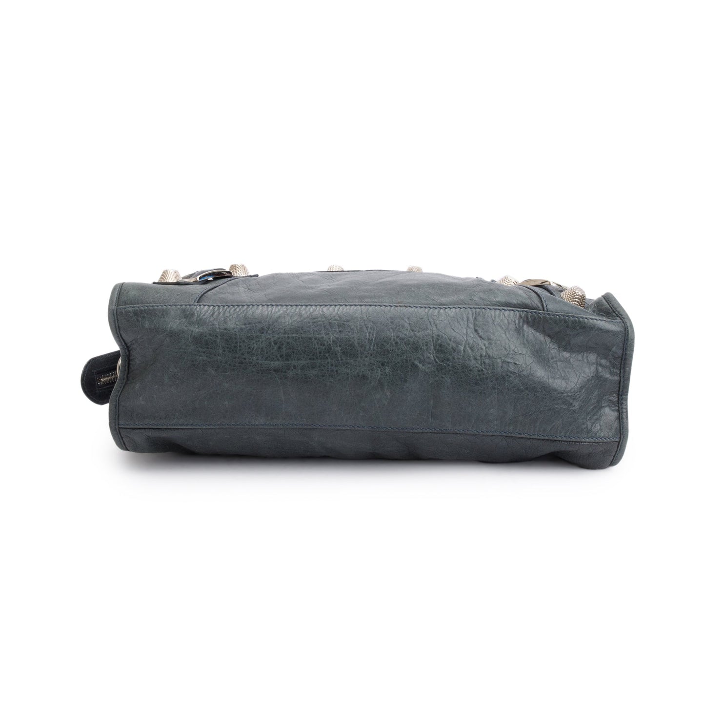 Balenciaga Grey Distressed Arena Leather Giant 21 City Bag