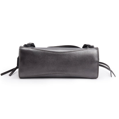 Balenciaga Grey Metallic Calfskin Leather MIni Neo Classic Top Handle Bag